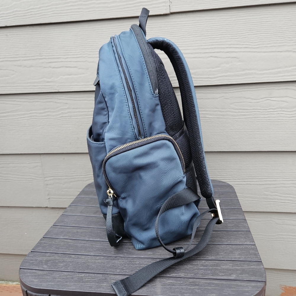 Michael Kors Prescott Large Backpack Navy Blue Pack Designer Bag Organizer Purse - Picture 3 of 16